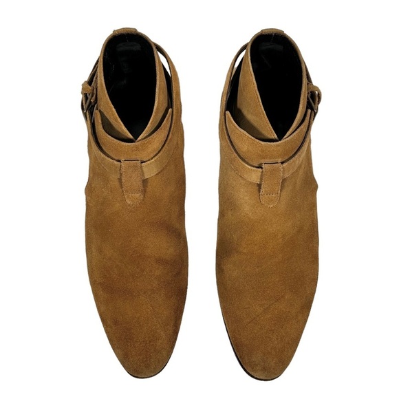 SAINT LAURENT Wyatt Jodhpur Suede Ankle Boots - Picture 4 of 13
